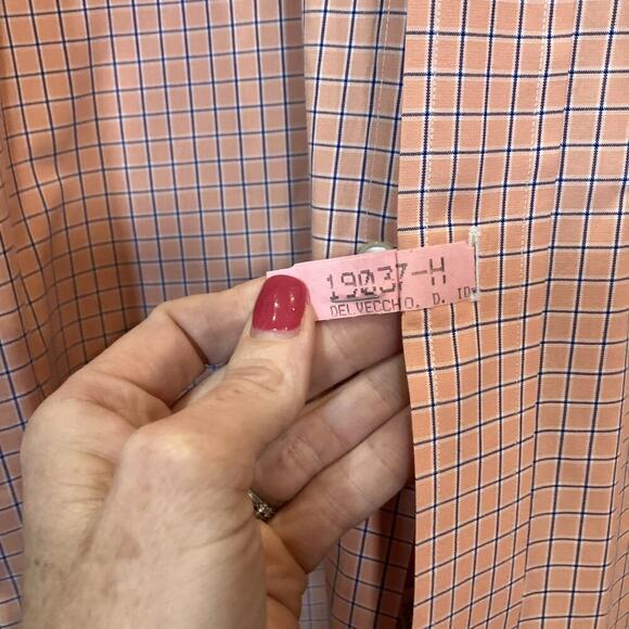 Ralph Lauren Mens 20 / 38 / 39 Tall Classic Fit Checked Button Down Shirt FLAW - Picture 8 of 11